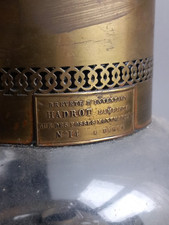 Lampe Huile Louis-Philippe 1840 Hadrot Lampiste Paris Brevet XIXe Laiton Verre