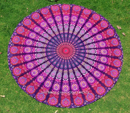 Mandala rond tenture - mandala,