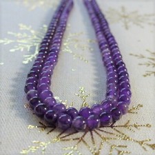 Améthyste perles rondes polies. Pierre Naturelle. Gemmes Lithothérapie