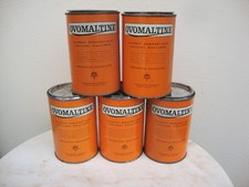 OVOMALTINE 5 anciennes boites en tôle orange  boisson aromatisée cacao vintage