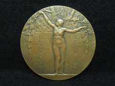 MEDAILLE BR. M.DAMMANN 1925 SAPEURS POMPIERS de MULHOUSE - SACRIFICE DEVOUEMENT