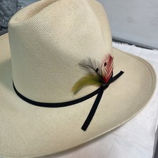 Rare Chapeau De Cowboy Panama Made In Texas Usa 