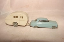 WIKING HO ANCIENNE VOITURE AVEC CARAVANE TRAIN ELECTRIQUE