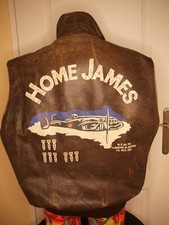 RARE GILET  VINTAGE EN CUIR CHEVIGNON "HOME JAMES" TAILLE L/XL MADE IN FRANCE