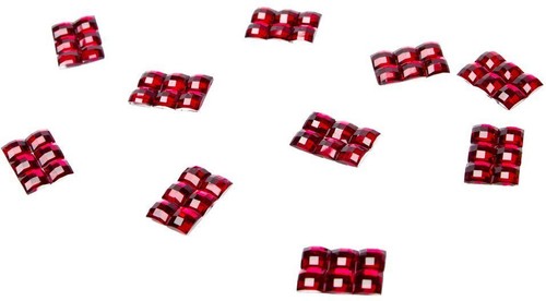 100 confettis strass rouge - 100,
