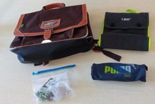 Tann's cartable + trousse Puma + trousse BIC complète (feutres..)