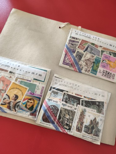 Lot ancien timbres monde en - du,