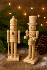 ? Duo de casse-noisettes en bois brut – déco naturelle / à peindre