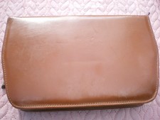trousse de toilette ancienne en cuir dimentions 26cmx16cm