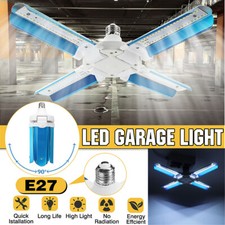 E27 LED Bulb Super Bright Foldable Garage Light Fan Blade Ceiling Light 200W