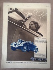 Publicité 1935 Peugeot
