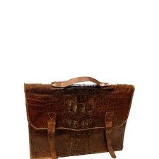 Ancienne serviette en cuir de