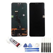 VITRE TACTILE+ ECRAN LCD POUR HUAWEI  P20 PRO 6.1" NOIR + OUTILS + COLLE