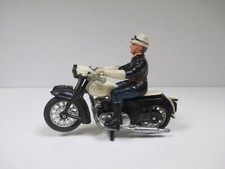 MOTARD Gendarmerie + MOTO Blanc White Weiss plastique 8 cm MINIALUXE France