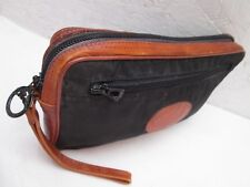 Pochette LONGCHAMP  vintage en toile et cuir bag