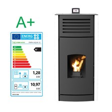 Rw Enya Aqua Poêle à Pellets Aquifère Blanc Crème 12 Kw Pelletkamin Chaudière