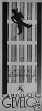 PUBLICITÉ 1929 GEVELOT PLUMES