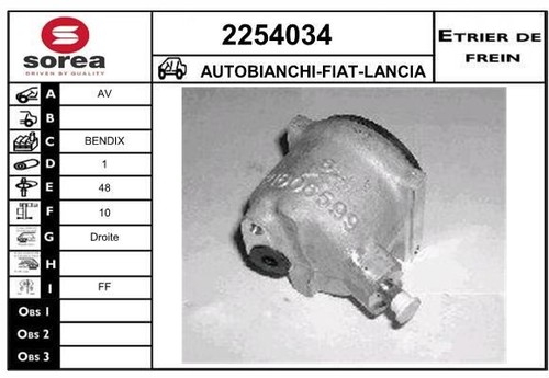 étrier frein autobianchi - frein, a