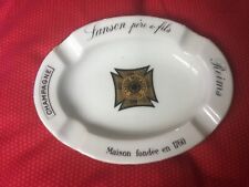 Beau rare cendrier ancien CHAMPAGNE LANSON père et fils REIMS MF LIMOGES TBE