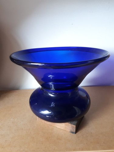 Crachoir cristal bleu ourlé - bleu,
