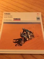 Yamaha 750 YZE Paris-Dakar Stéphane Peterhansel 1989 Carte moto Collection Atlas