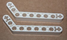 2 x Lego Technic White Liftarm