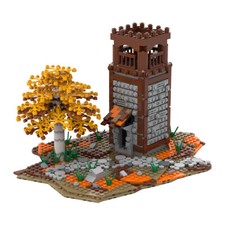 Medieval watch tower - watch, avec