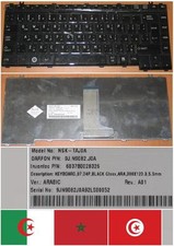 CLAVIER QWERTY ARABE TOSHIBA A300 M300 NSK-TAJ0A 9J.N9082.J0A Noir Brillant