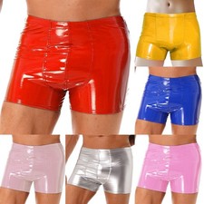 Boxer slip simili cuir Fashion Forward pour homme wetlook latex sous vêtement