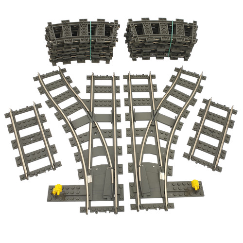 Lego train rails - train, 9v
