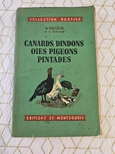 Canards dindons oies pigeons pintades Livre 1955, collection, ancien, animaux.