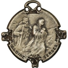 France, Gloire aux Serbes, Médaille, 1916, Excellent Quality, Bargas, Silvered