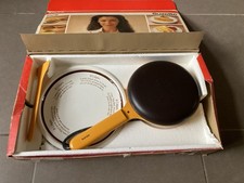 Crêpière Électrique Ancienne Vintage Orange KRUPS Modèle Suzette Complet