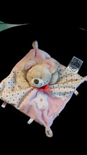 doudou plat souris beige rose étoiles MOTS D'ENFANTS (2 dispo) - état NEUF -