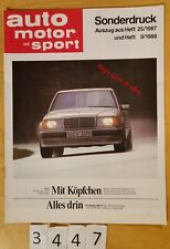 BRABUS MERCEDES 300E AB4/ 300CE 3.6 W124 Extrait AUTO MOTOR & SPORT 1987/88 8p D