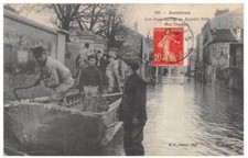 CPA 92 ASNIERES LES INONDATIONS RUE DUSSAU