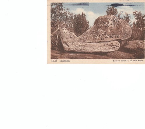 Cpa nemours rochers - nemours, greau