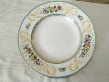 ANCIENNE ASSIETTE PORCELAINE DE LIMOGES FIELD HAVILAND fleurs & or