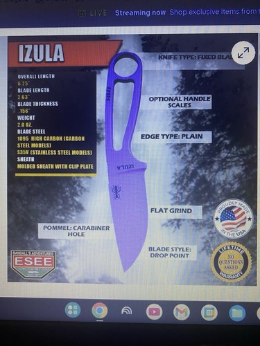 Esee izula 1095 high carbon - esee,