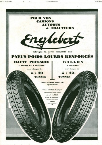 Publicité ancienne pneus