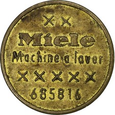 Allemagne, Jeton, Miele, Machine à Laver, Copper Gilt, TTB
