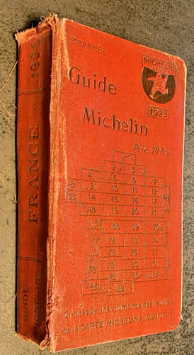 Guide michelin rouge 1925 - rouge,