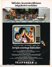 PUBLICITE ADVERTISING 095  1977  TELEFUNKEN   téléviseur  modulaire