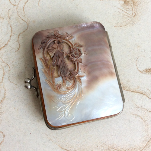 Porte monnaie nacre ancien - nacre,