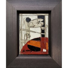 VENARD Claude - Huile sur toile "Composition" 24x17cm