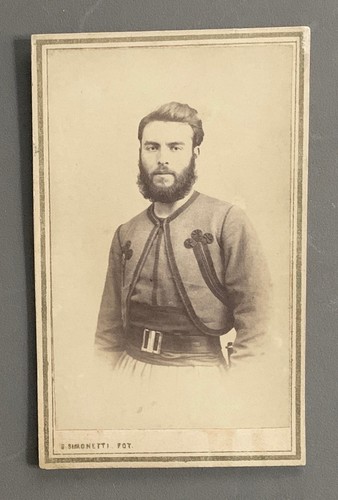 Cdv photo ancienne 1866 - photo, zouave