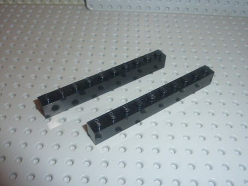 Lego brique black - black, 1x10