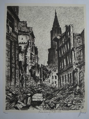 Lithographie bombardement - lithographie,