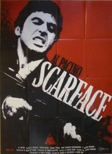 SCARFACE - PACINO / PFEIFFER / DE PALMA / MAFIA - REISSUE LARGE MOVIE POSTER