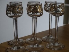 ART NOUVEAU 6 ANCIENS VERRES A